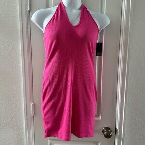 Wild Fable Pink Ribbed Halter Dress XL Sleeveless Convertible Straps